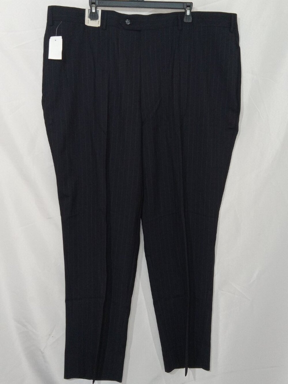 Jos A. Bank 46x32 Classic Fit 100% Worsted Wool Dress Pants Navy Pinstripe NEW